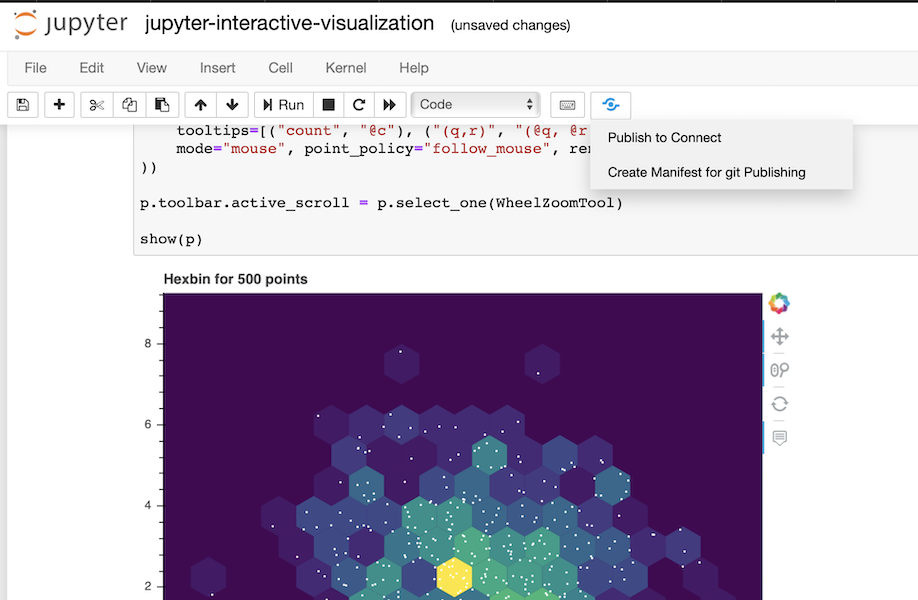Publish Options in Jupyter