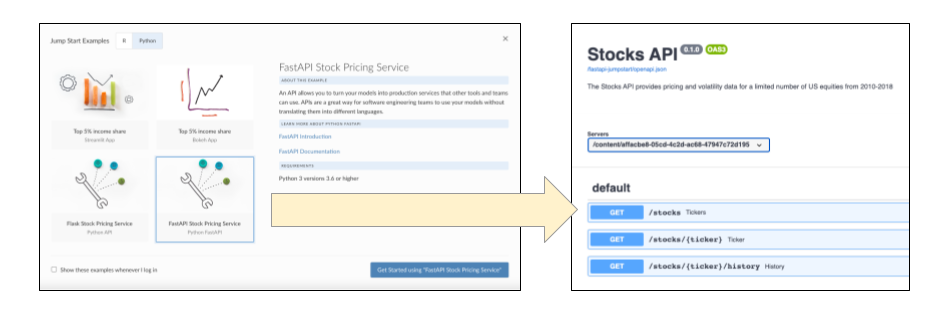 RStudio Connect FastAPI Jump Start Example