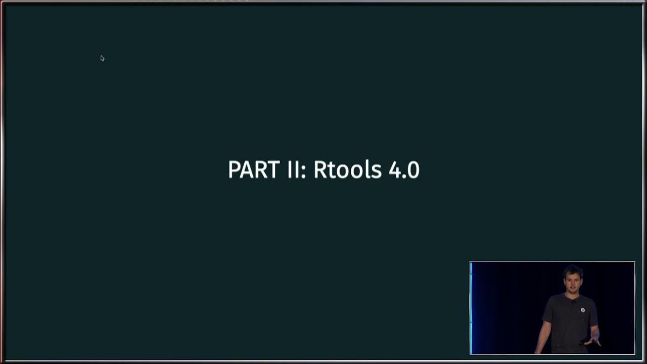 Jeroen Ooms | A preview of Rtools 4.0 | RStudio (2019)
