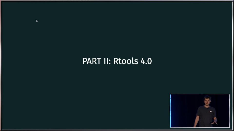 Jeroen Ooms | A preview of Rtools 4.0 | RStudio (2019)