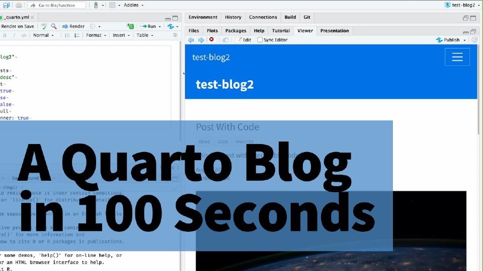 Create & Publish a Quarto Blog on Quarto Pub in 100 Seconds | Quarto Pub