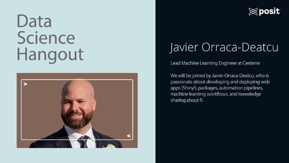 Data Science Hangout | Javier Orraca-Deatcu, Centene | Excel to data science to lead ML engineer