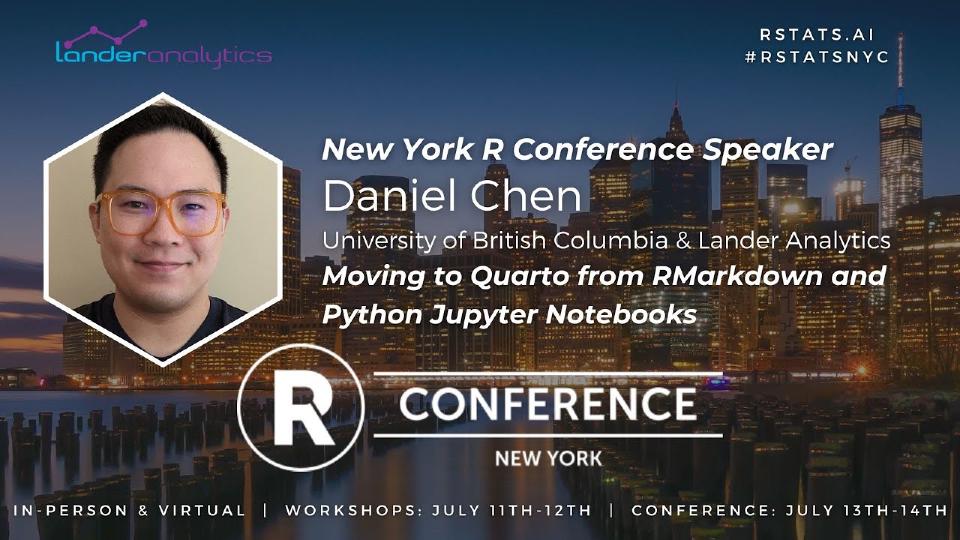 Daniel Chen - Moving to Quarto from RMarkdown and Python Jupyter Notebooks