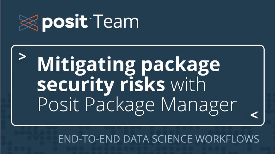 How to mitigate package security risks with Posit Package Manager