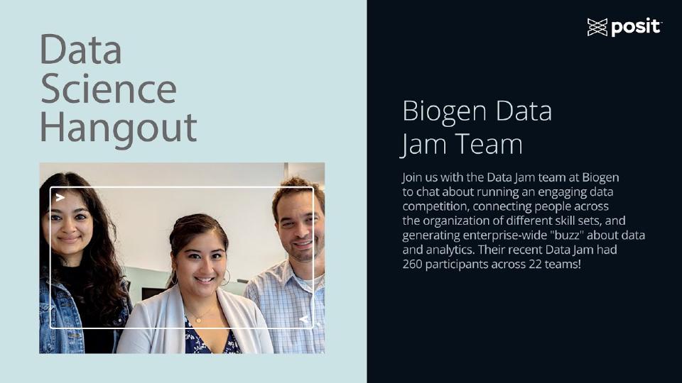 Biogen Data Jam Team | Data Science Hangout