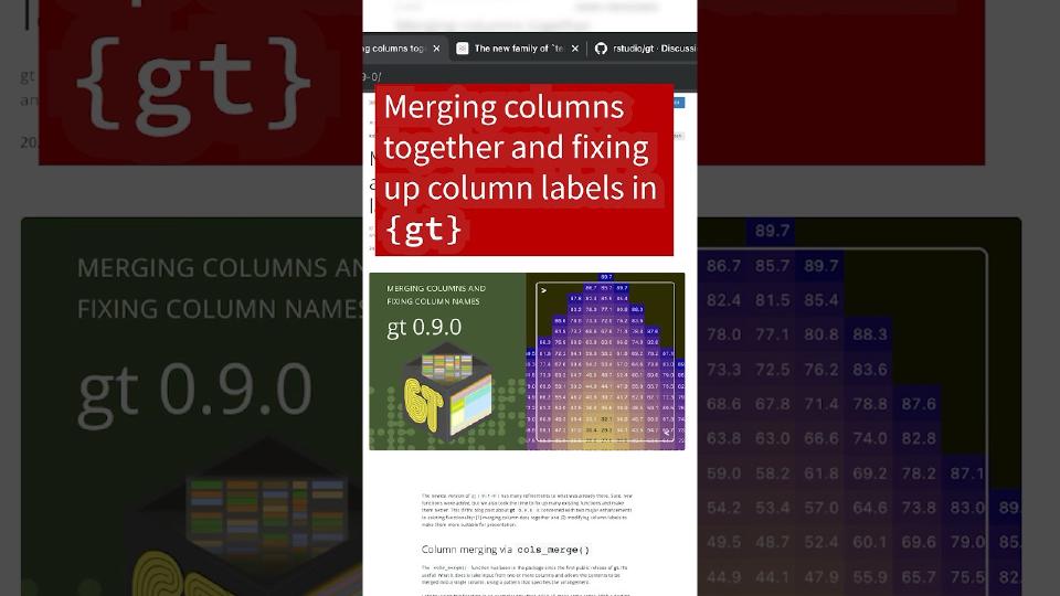 Make data display tables prettier with {gt} #datascience