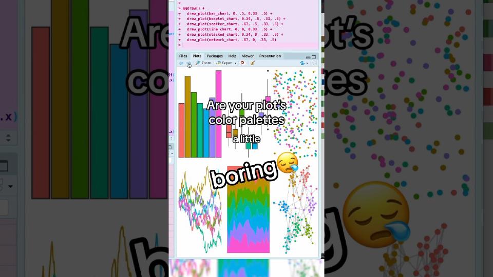 Emil put together a ton of custom color r package palettes to make your data plots less boring