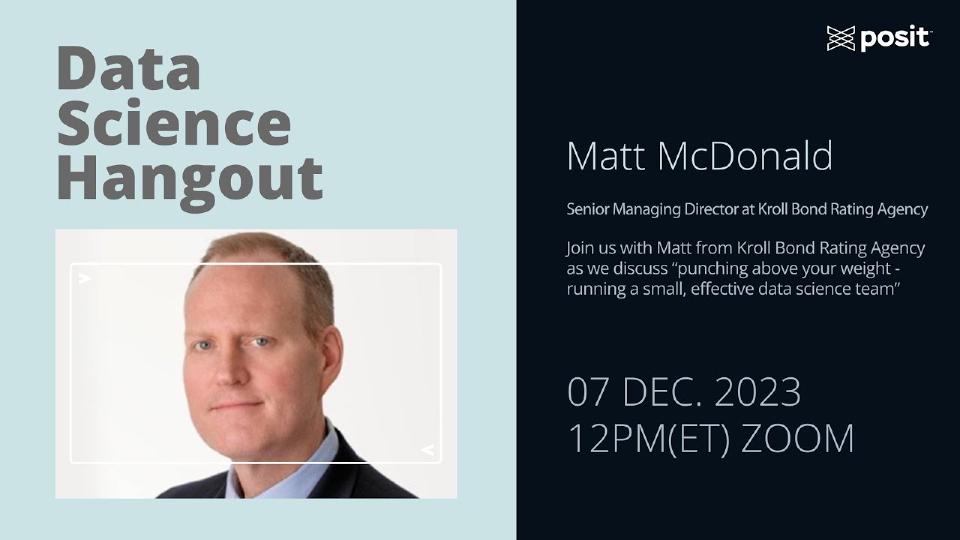 Matthew McDonald @ KBRA | Data Science Hangout