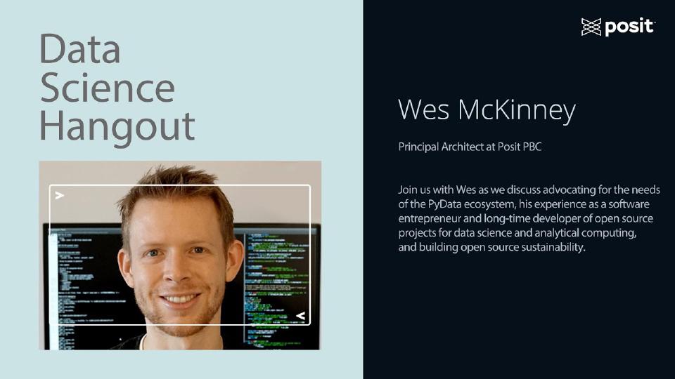Wes McKinney @ Posit | Data Science Hangout
