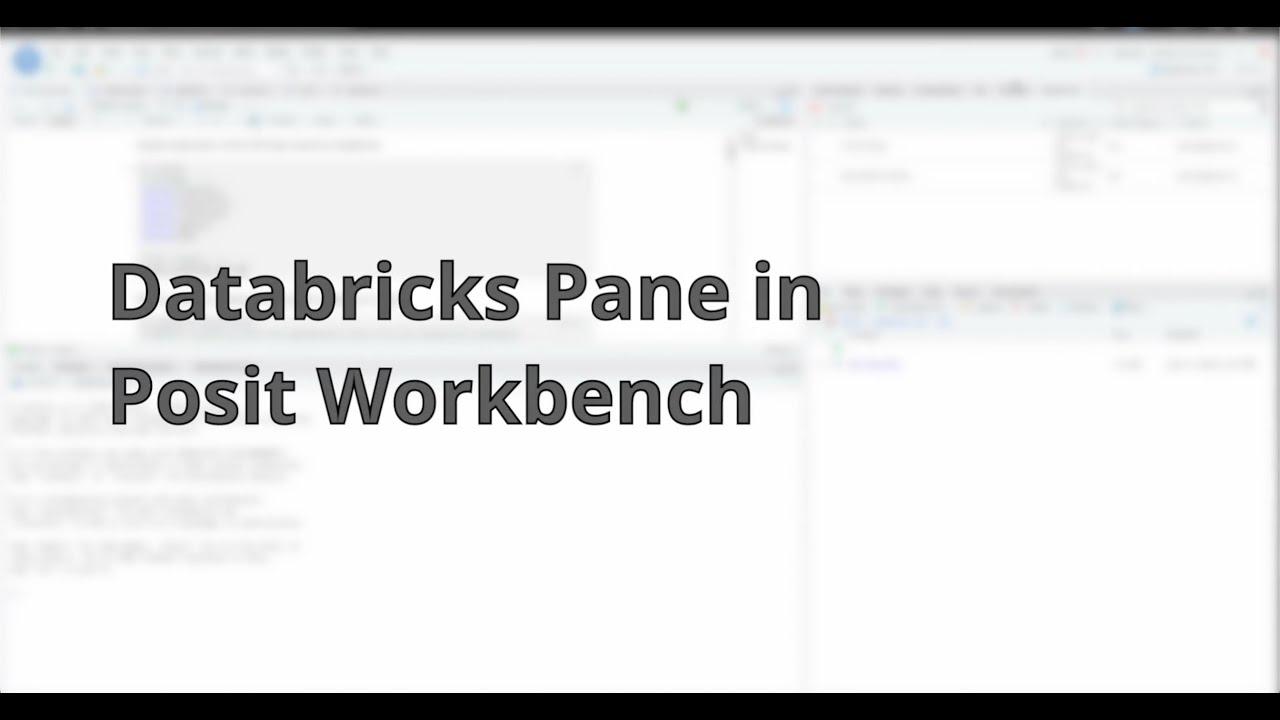 Databricks Pane in Posit Workbench