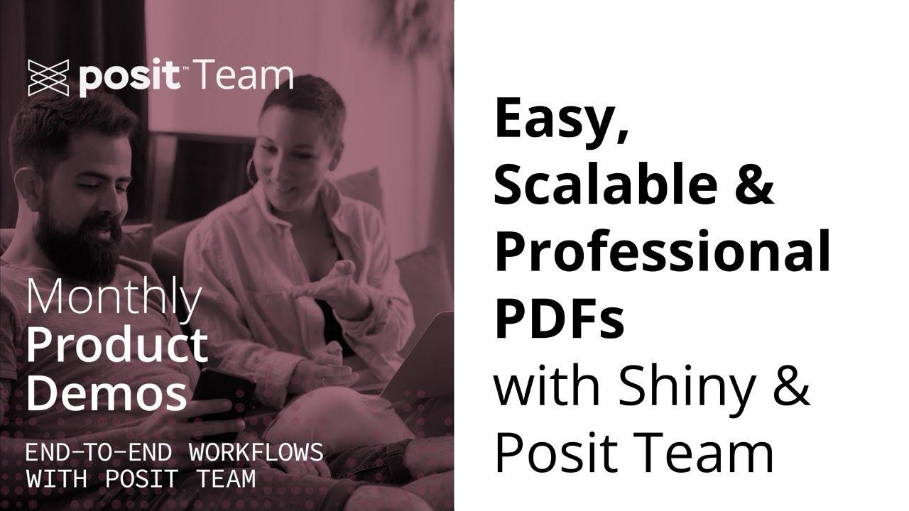 PDF Palooza 🎉 Save time with dynamic PDFs powered by Quarto, Shiny & Posit