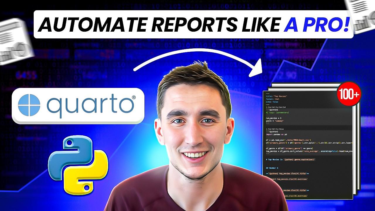 Generate 100s of custom reports in minutes with Python & Quarto! (Parameterized report automation)
