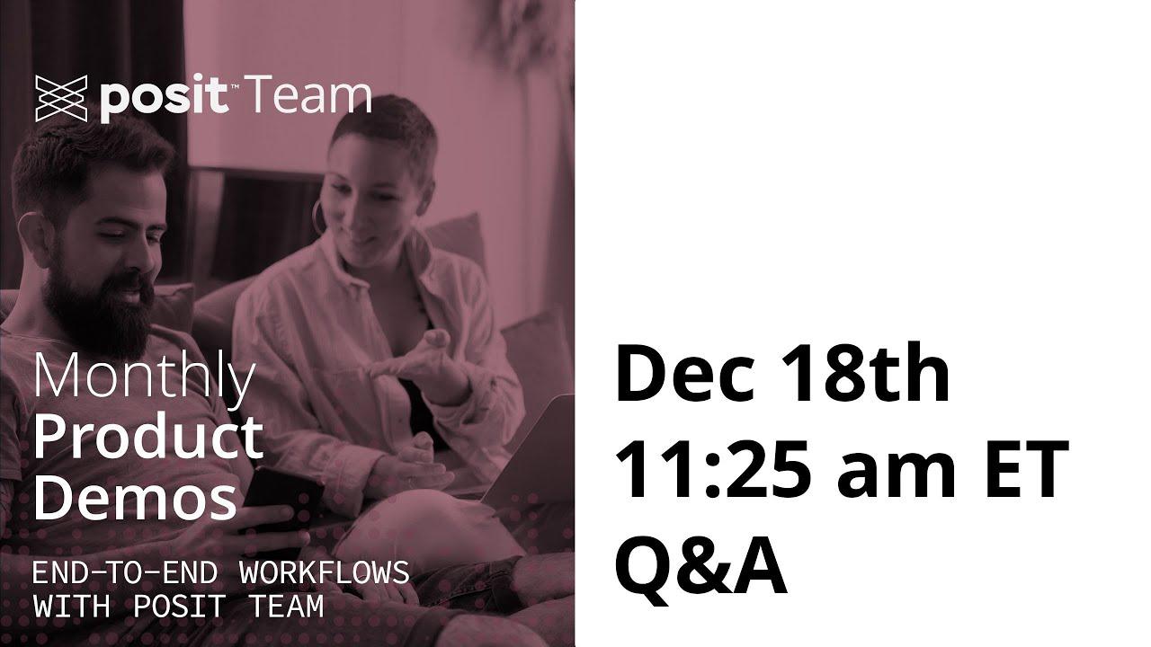 Workflow Demo Live Q&A - December 18th!