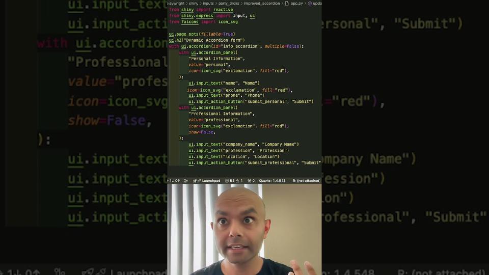 Shiny Forms with Accordions 🎉