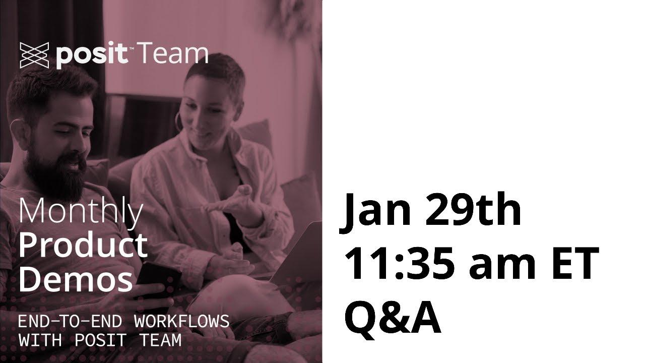 Live Q&A following Workflow Demo - January 29th!