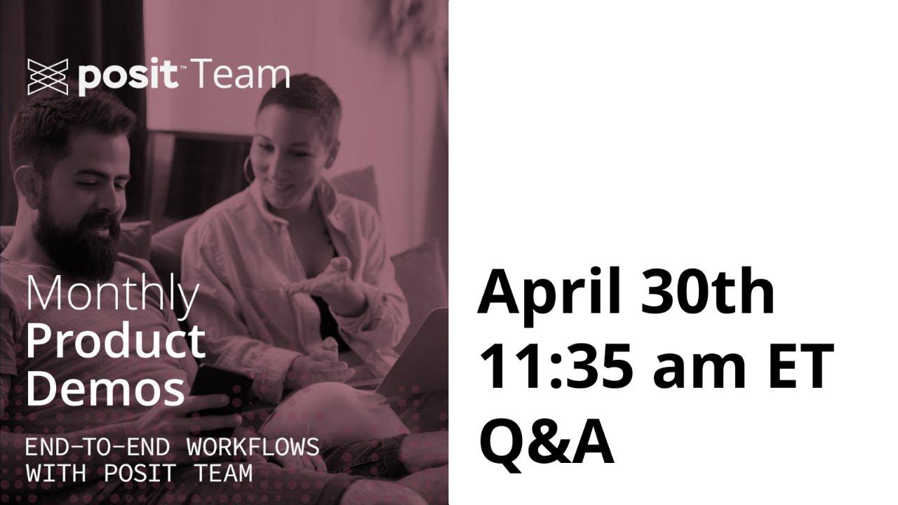 April 30th Workflow Demo Live Q&A