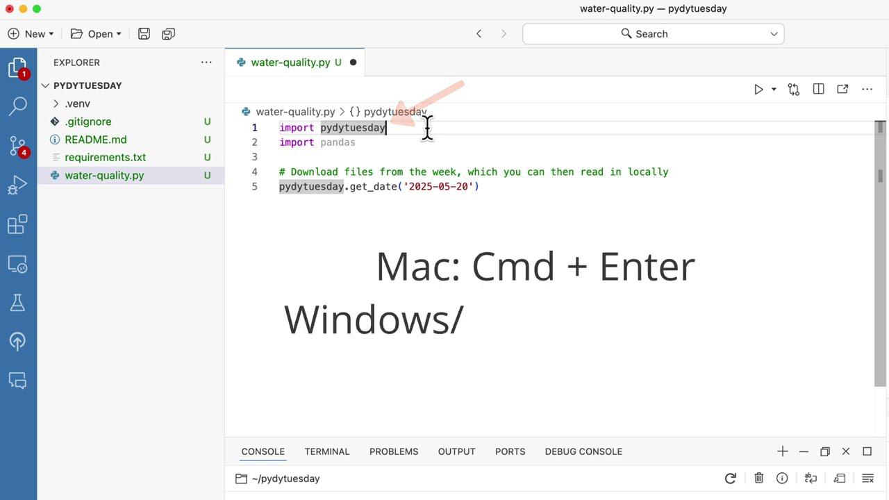 Let's Import Free, High-Quality Datasets into your Python IDE (using Positron and PydyTuesday)