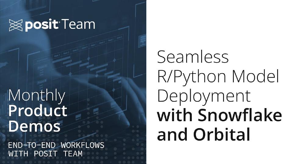 Deploying Scikit-learn models for in-database scoring with Snowflake and Posit Team