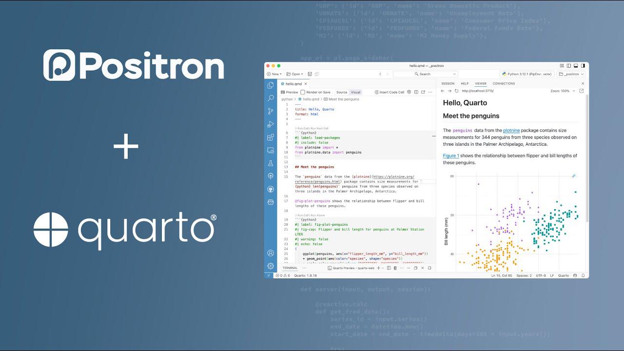 Create a Quarto Document in Positron (Python Example)