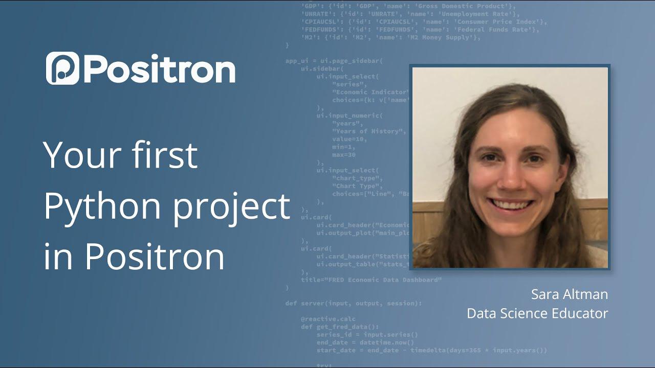 Your First Python Project in Positron