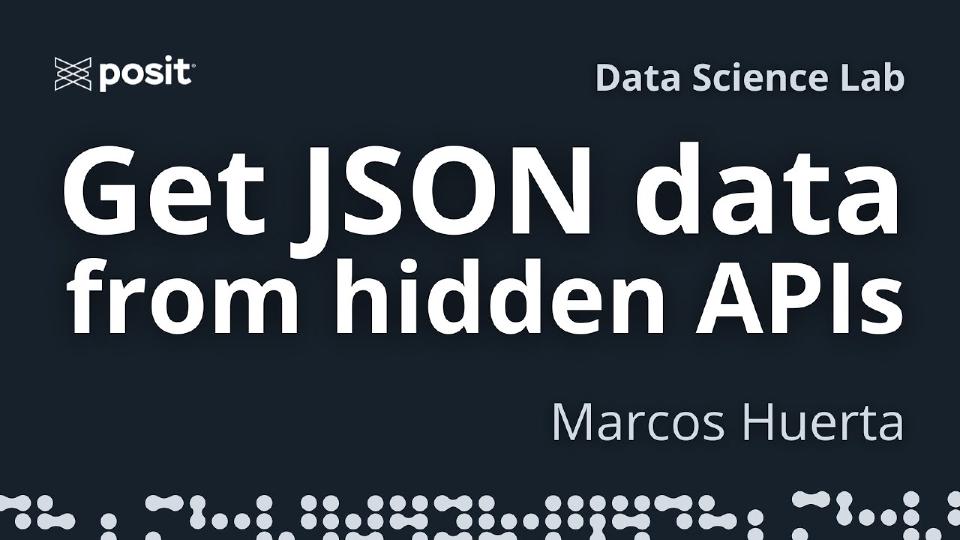 Inspecting websites to find JSON data APIs | Marcos Huerta | Data Science Lab