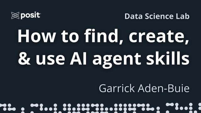 What are AI agent skills? How do I use them? | Garrick Aden-Buie | Data Science Lab