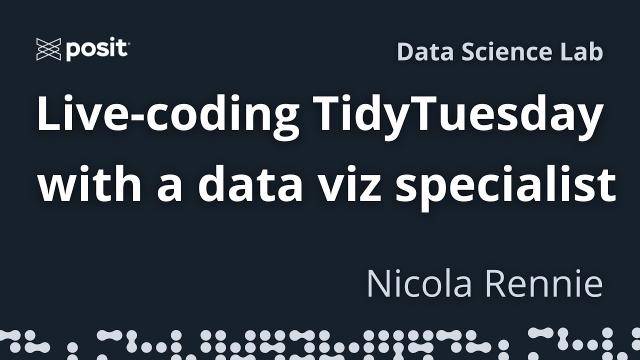 Live TidyTuesday Data Viz Workflow | Nicola Rennie | Data Science Lab