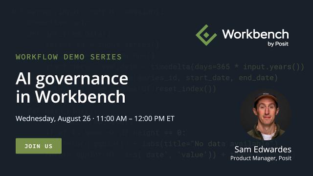 AI Governance in Workbench: Workflow Demo